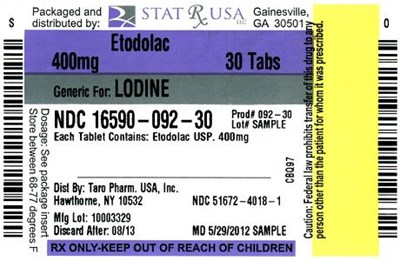 ETODOLAC  400MG  LABEL  IMAGE - ETODOLAC  400MG  LABEL  092